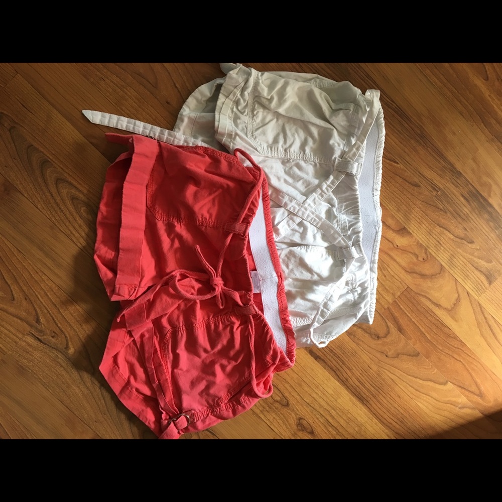 2 pairs of Pea in the Pod maternity shorts